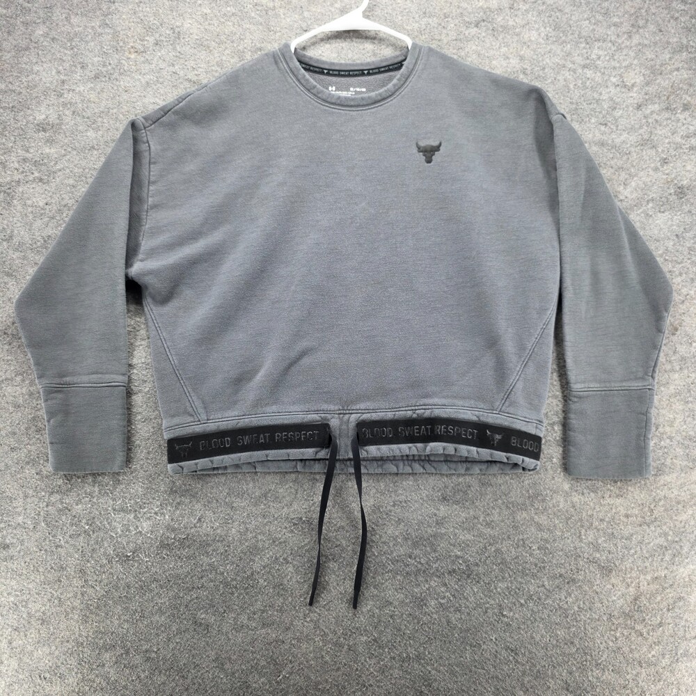 Under Armour Sweatshirt Womens XL Project Rock Loose Gray